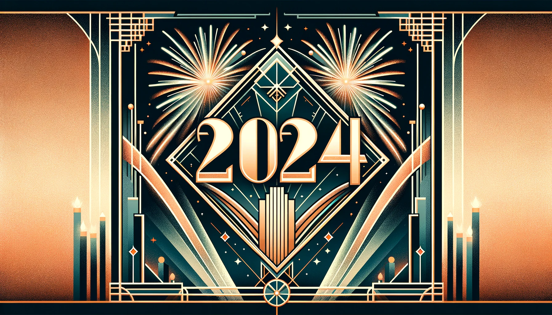 Image abstraite représentant l'année 2024