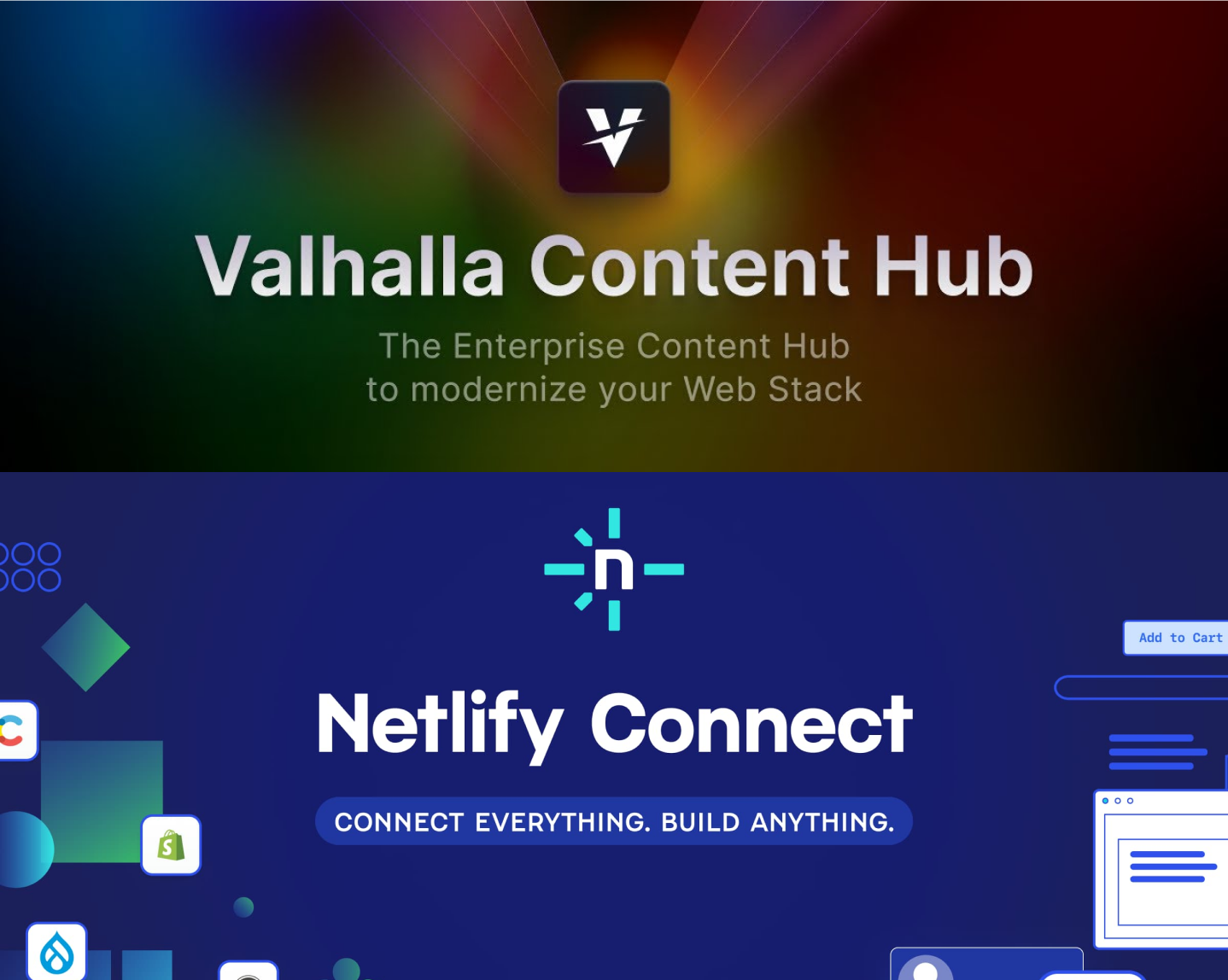 Netlify Connect, le Valhalla Content Hub de Netlify