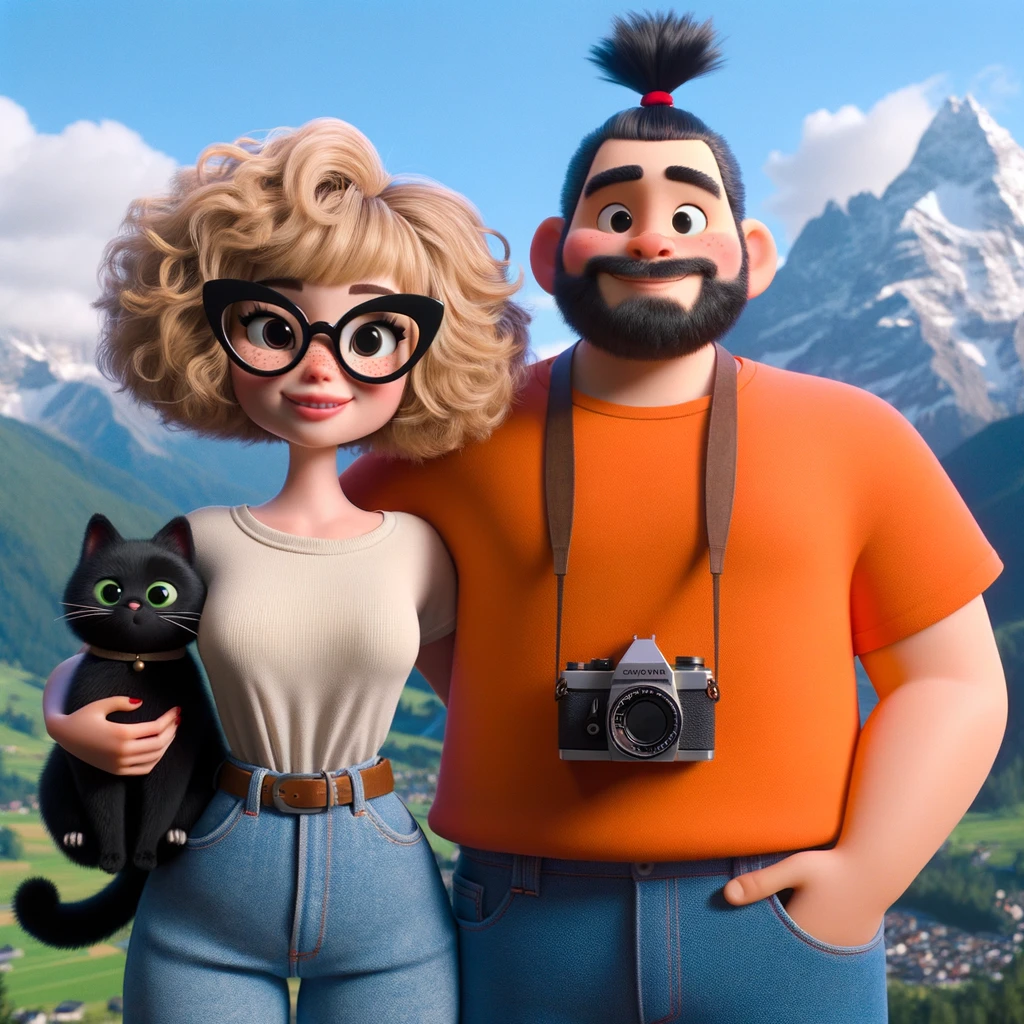 Une représentation de nous version Disney par Dall E 3