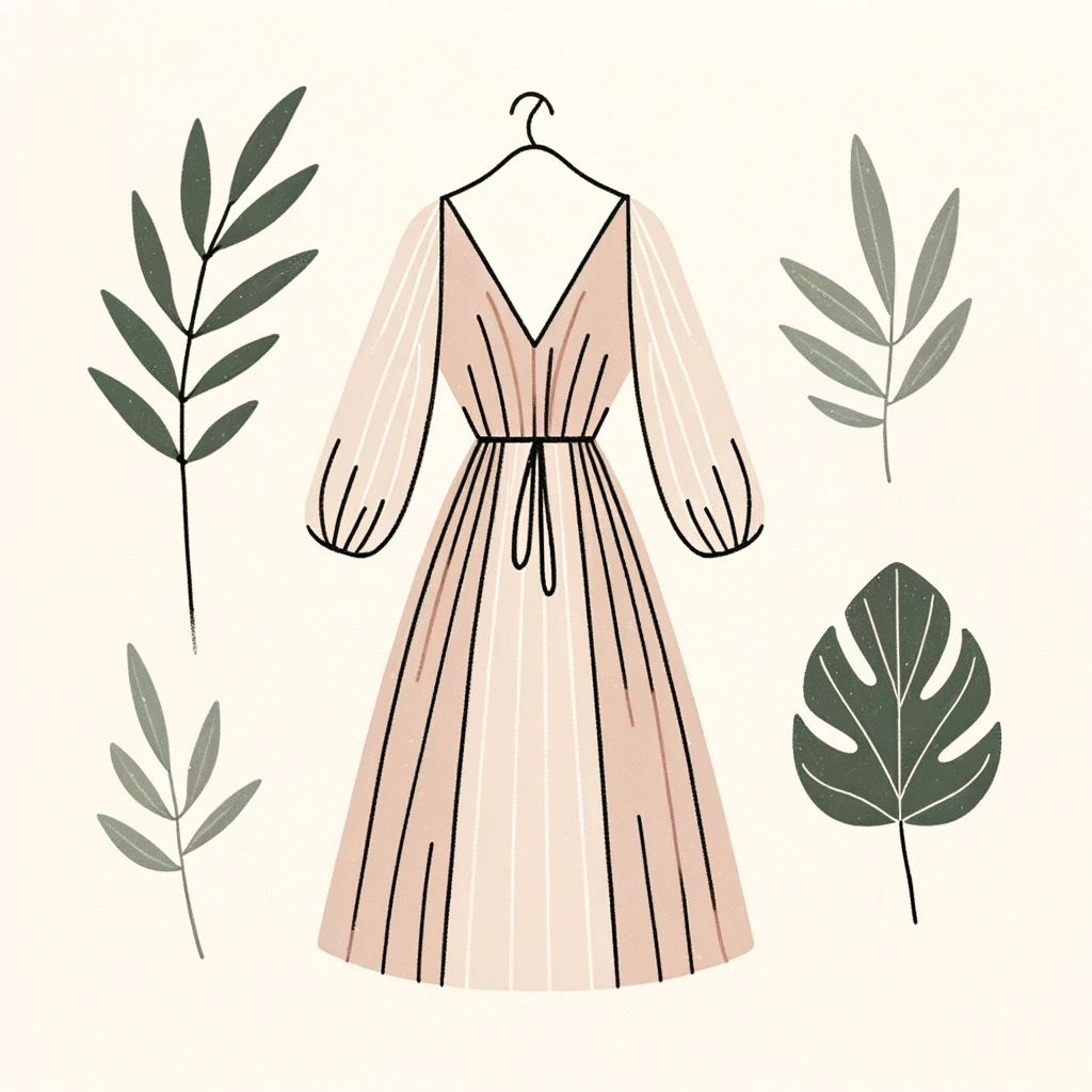 Une illustation de robe bohéme par dall E 3