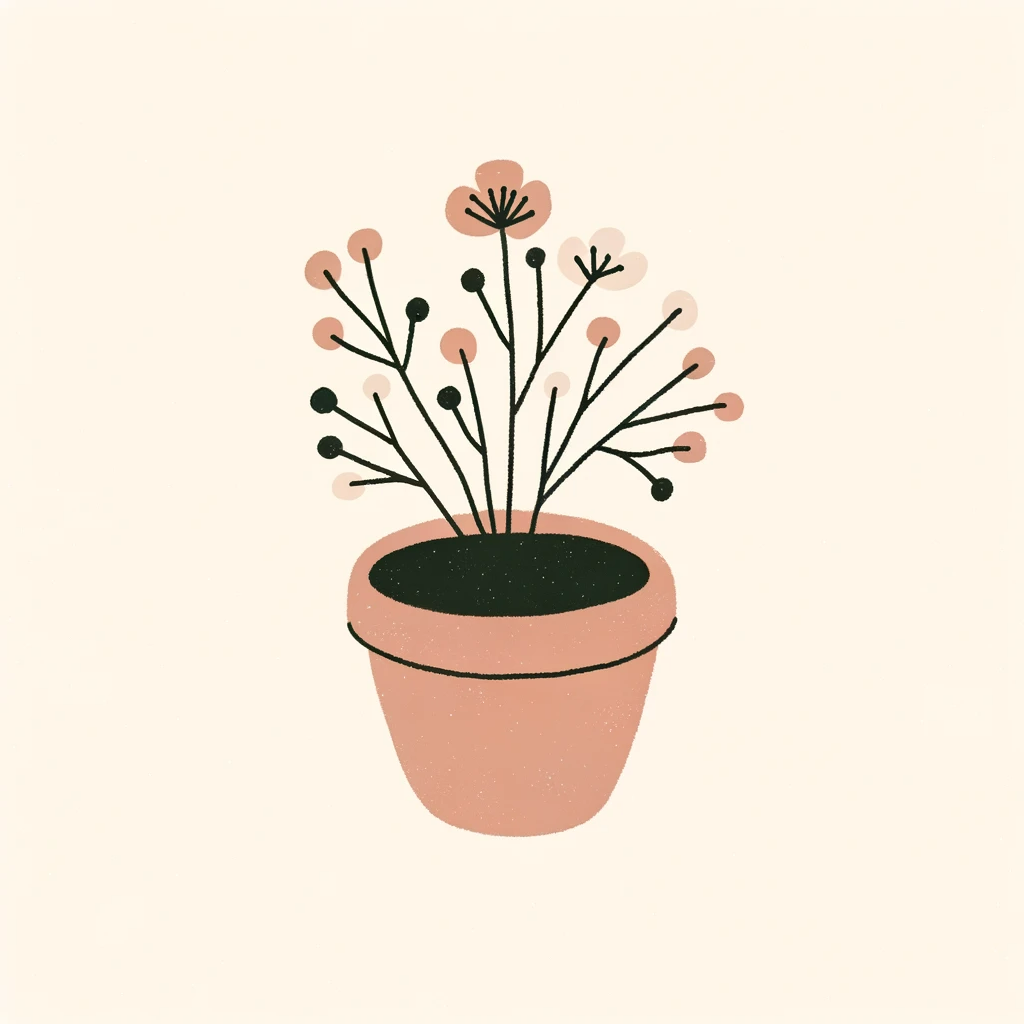 Une illustration de pot de fleur boheme par dall E 3