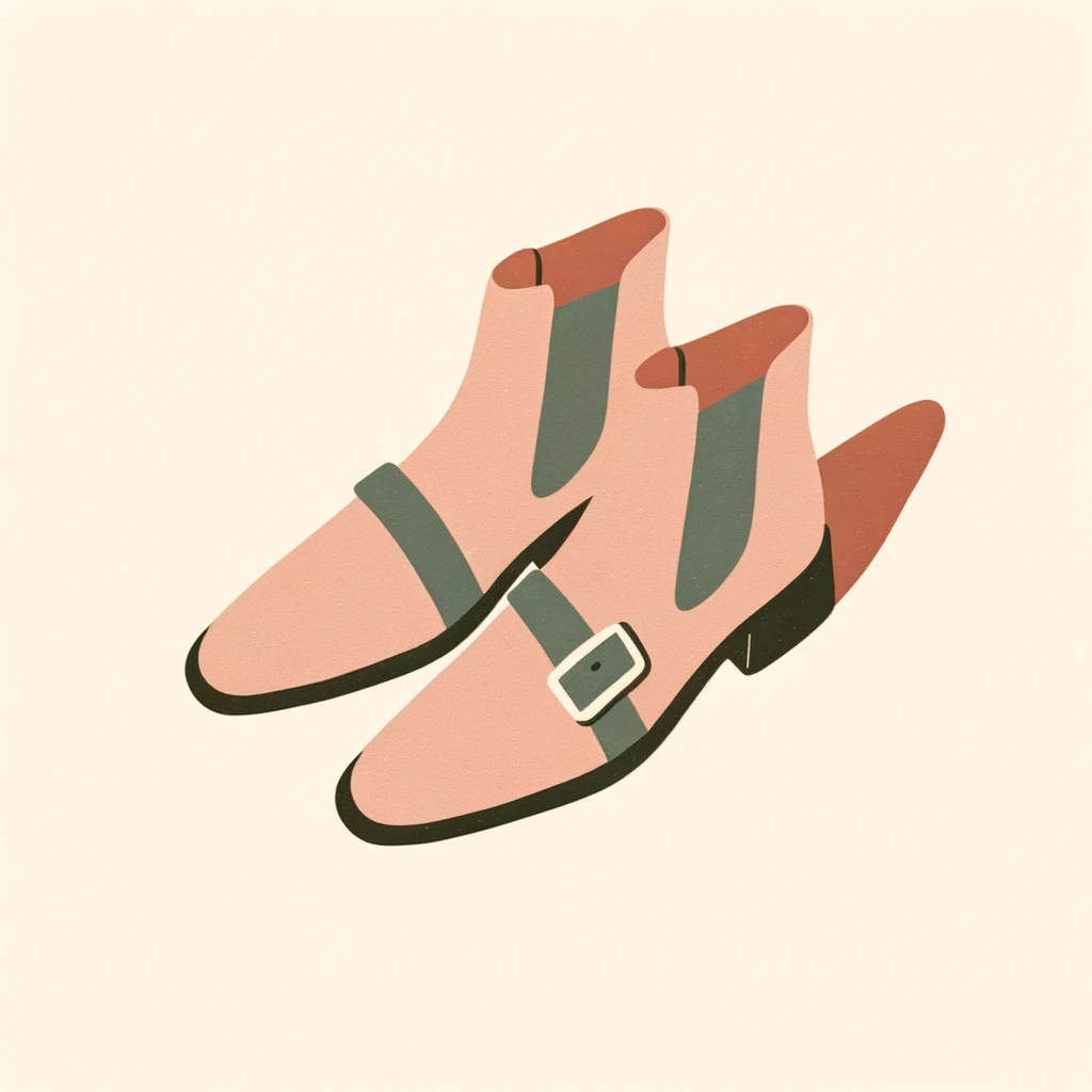 Une illustration de chaussures bohème par dall E 3