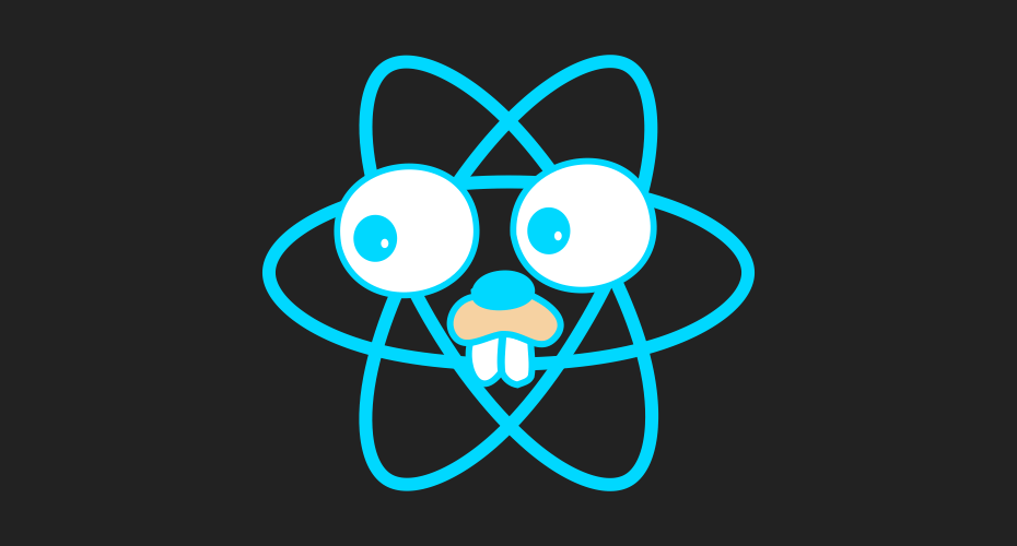Le logo représente une fusion entre le logo de React et le logo du langage Go.
