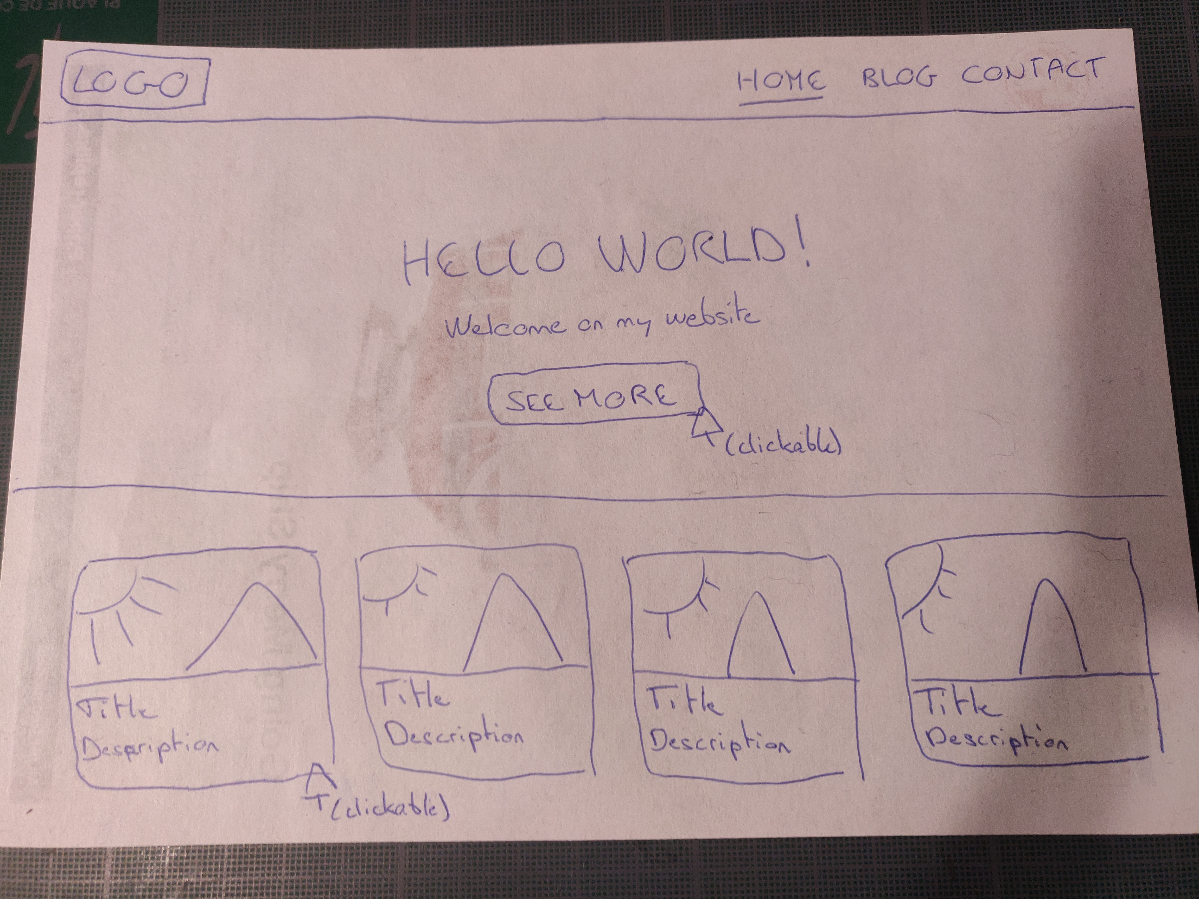 Maquette de site internet