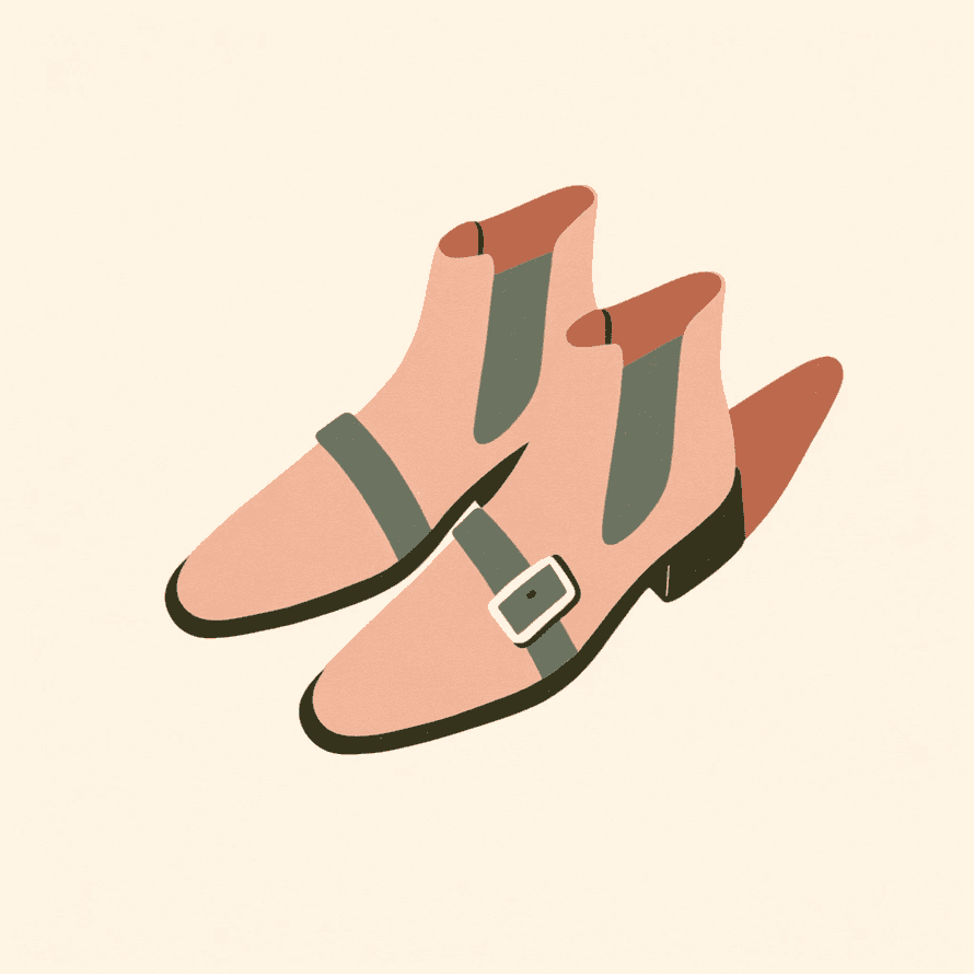 Une illustration de chaussures bohème par dall E 3